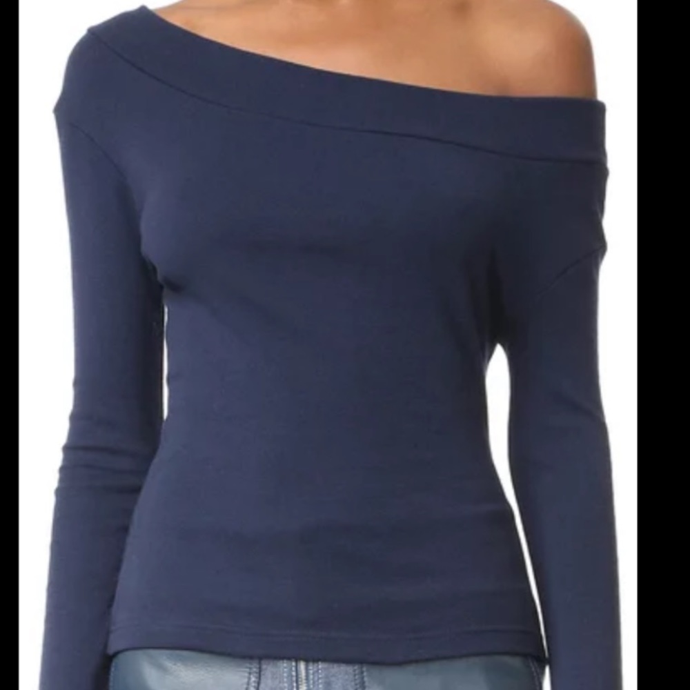 White long sleeve asymmetric shirt (looks like in the first picture but white)